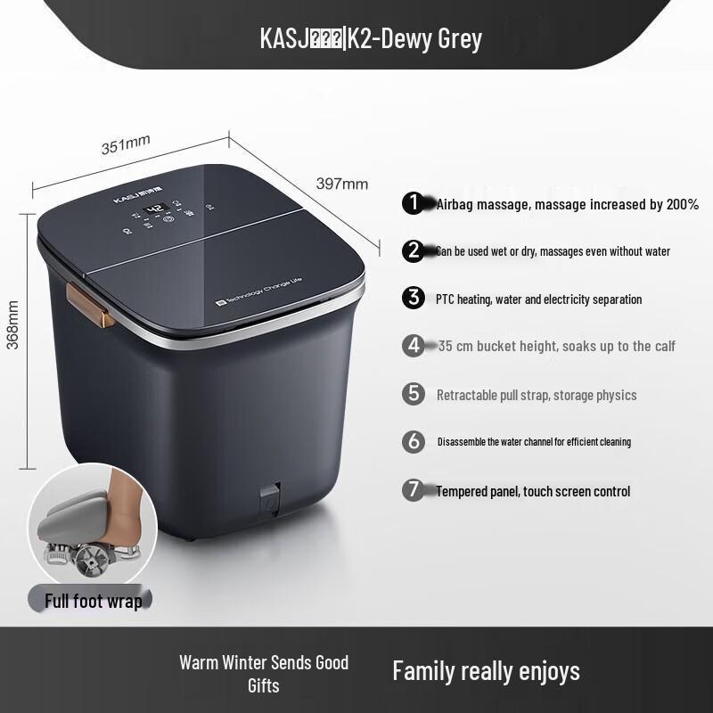 Kaisijie K2 Airbag Massage Heated Foot Spa