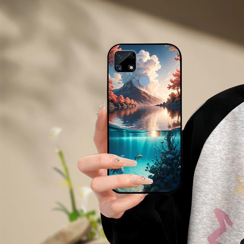 Silicone Phone Case For Realme C25s C25 Cover Painted Soft  For Realme C25 C25S C21 C21Y C25Y Phone Case RealmeC25s C 25 s Funda