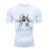 Knights Armor Design  Men's Sports T-shirt Training Fitness Compression Rashgard Tops Quick Dry Short Sleeve T-Shirt