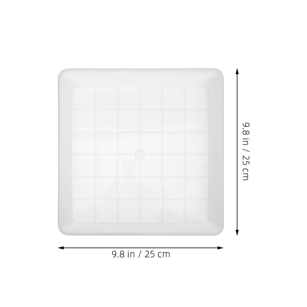 2Pcs Flower Pot Tray Square Thickened Plastic Plant Saucer 13.76inch Water Catcher Drainage Outdoor Indoor Flowerpot Tray
