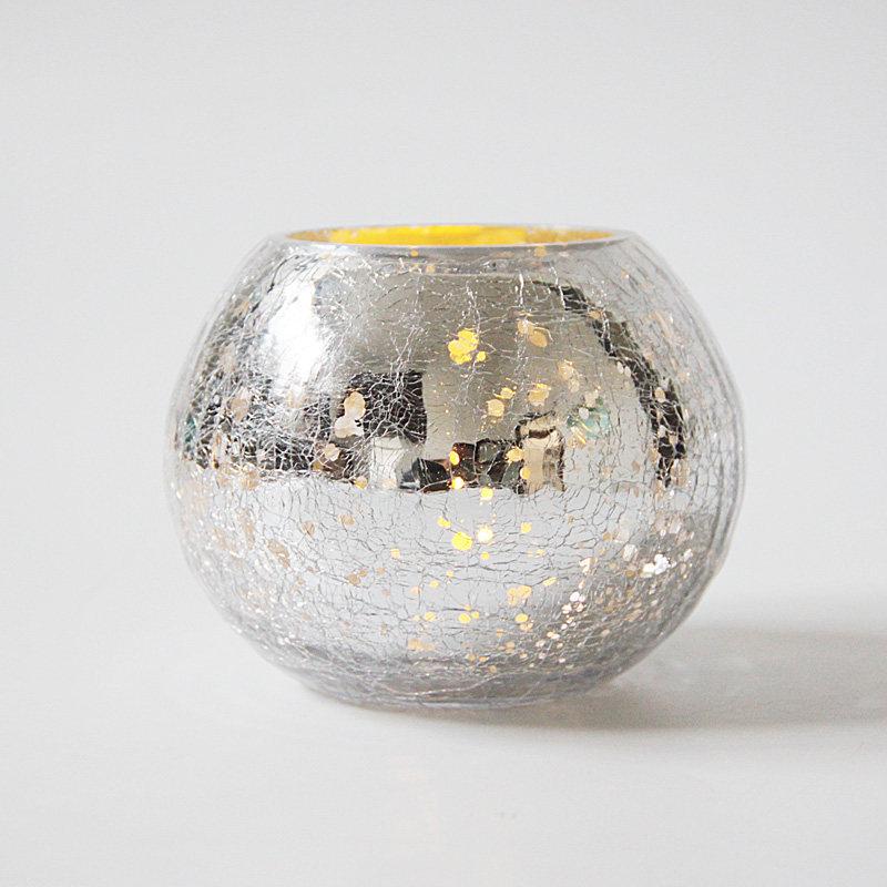 European Electroplated Glass Candlestick - Romantic Candlelit Dinner Decoration, Round Wedding or Festival Gift.