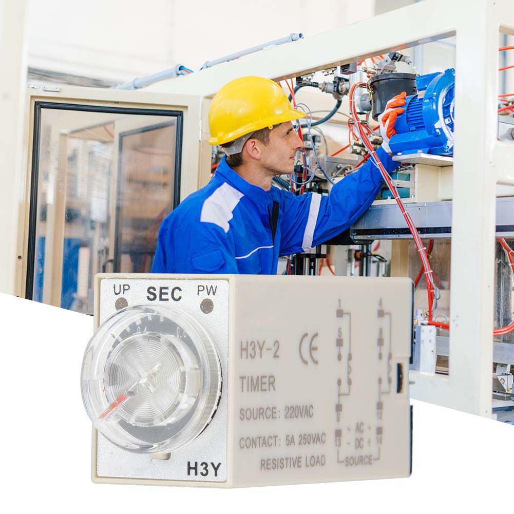 H3Y2 Power On Time Relay Pointer Control Delay Timer 8Pin 5A AC220V (1S)