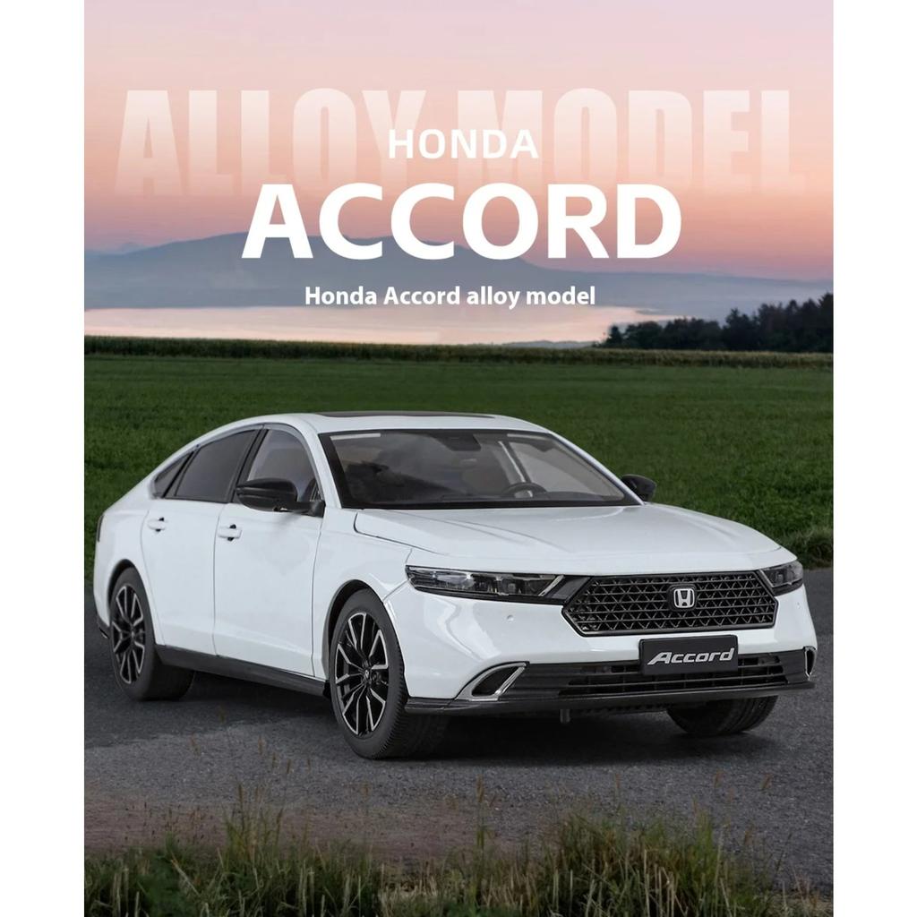 1/18 Honda Accord Alloy Die Cast Car Model Seat Adjustment Tire Shock Absorbing Collection Ornaments Birthday Gift