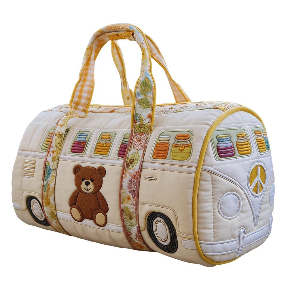 Adjustable Strap Quilted Duffle Bag 3D Quilting Craft Tote Bags Travel Duffel Bag Large Capacity Short-distance Handbag