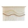 Living Room Sofa Bedside Decorative Tapestry Handwoven Wooden Bead Wave Wall Decoration Room Partition Blocking Door Curtain