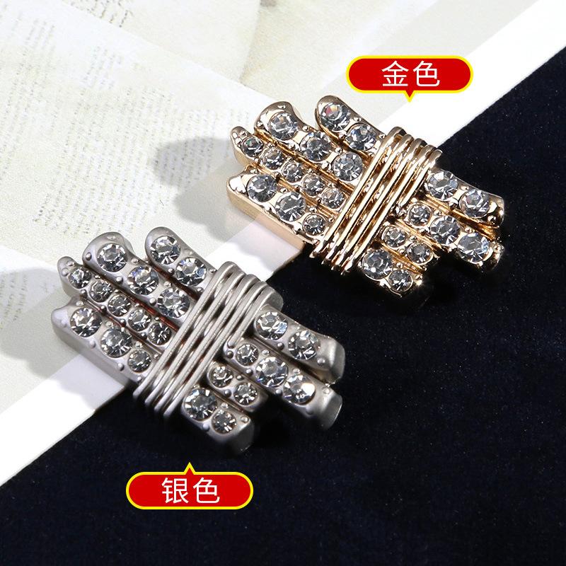 Diamond Buttons Irregular Special-Shaped Clothes Metal Buttons Versatile With Diamonds Sweater Coat High-End Buttons Women