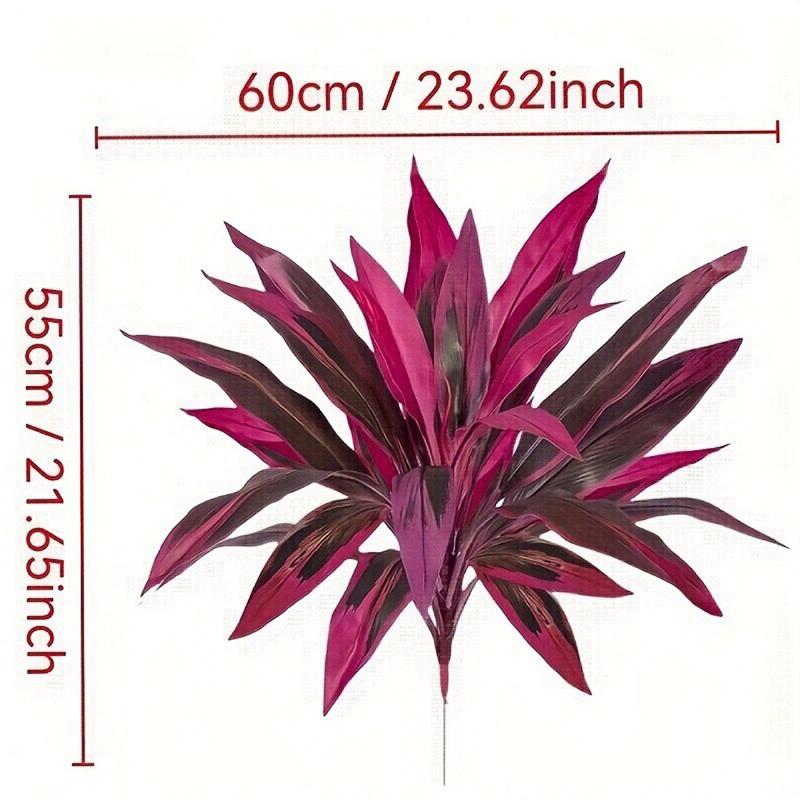 1Pcs Desktop Design 55Cm Large Artificial Dragon Blood Tree Faux Brazilian Wood Plant Decor For Living Room With Life-Like Green