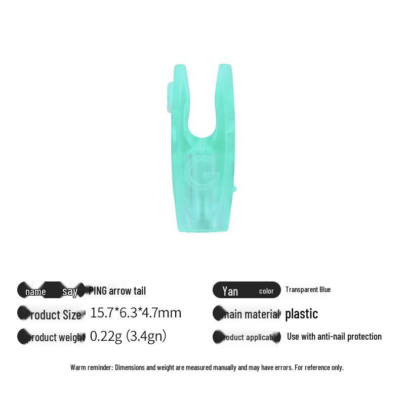 Multicolor Anti-Nail Plastic Arrow Nock with Inner Insert and Outer Wrap, Various Specifications Available.