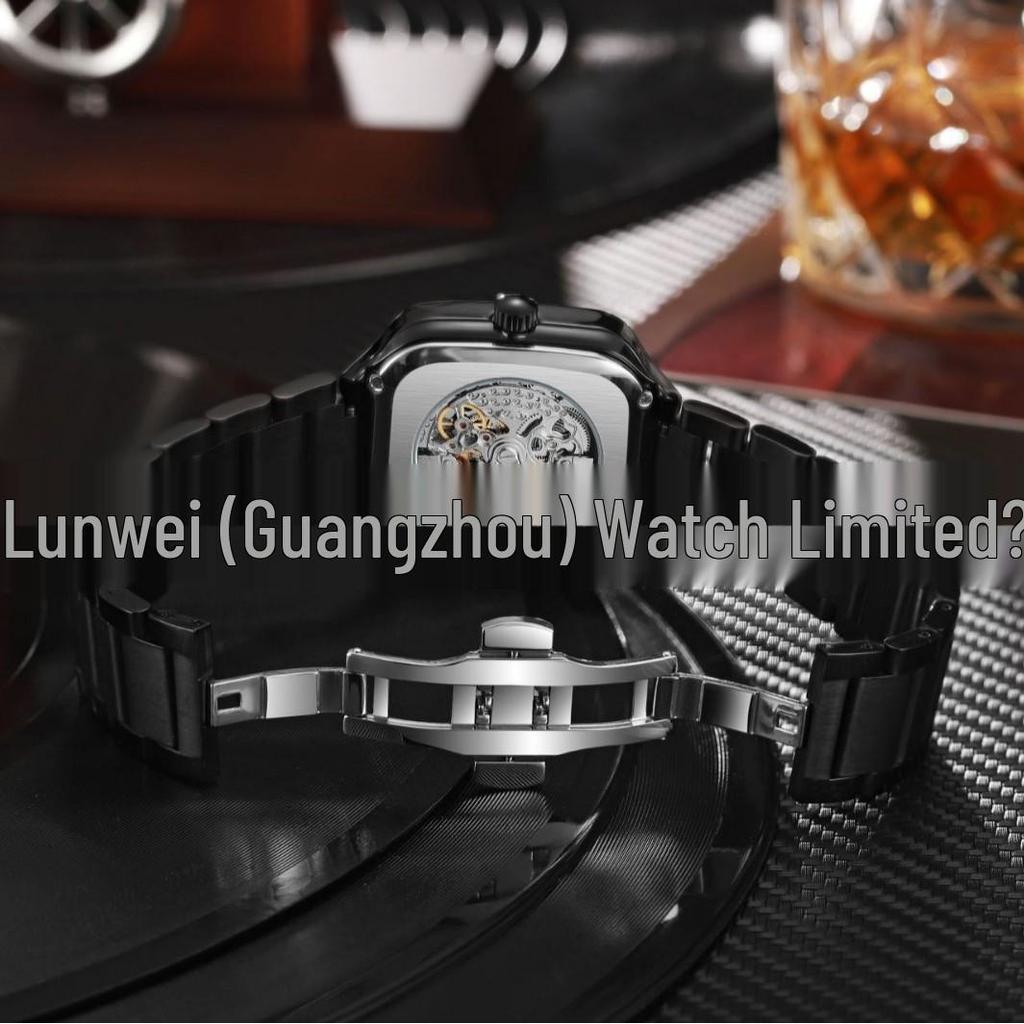 Durham Wei Men's High-End Automatic Mechanical Watch: Waterproof, Luminous, Hollow Design.