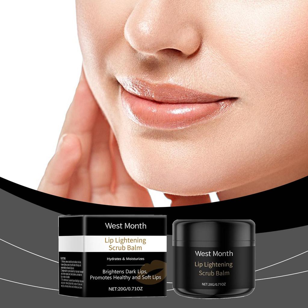 West&Month Lip Scrub 20g Hyaluronic Acid + Vitamin C Exfoliates and softens lips Repairs dryness and cracking