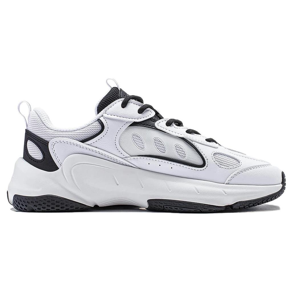 Li Ning Wing Style Cushioning Slip Resistant Abrasion Resistant Support Low Top Casual Shoes Women's Black White AGCT462-3