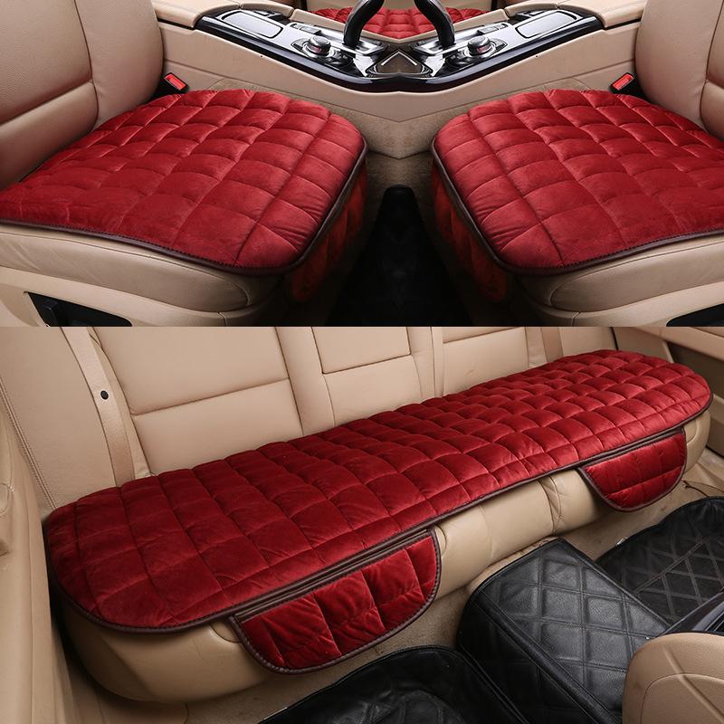 Universal Non-Slip Winter Car Seat Cushion, Tie-Free, 3-Piece Set, No Backrest