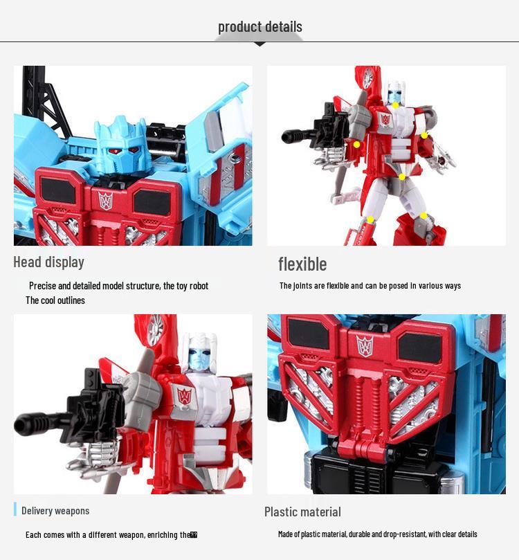 Transforming Devastator Predaking 5-in-1 Toy Robot Action Figure for Kids