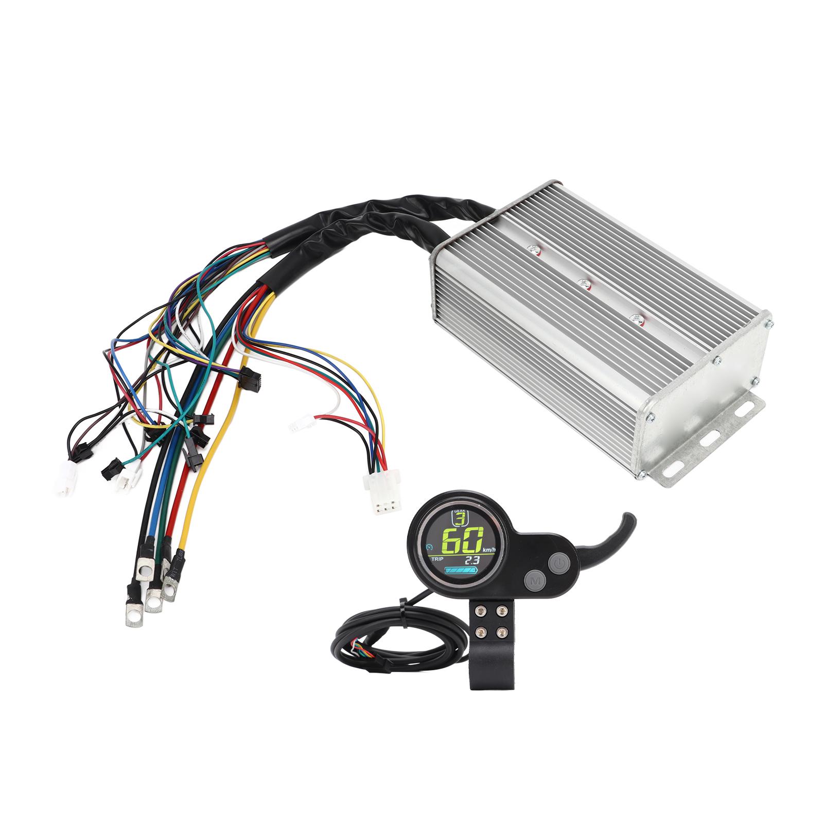 

Electric Bike Controller 2 in 1 L081 Panel Thumb Throttle 48 60V 1500W Electric Scooter Accessories for Replacement