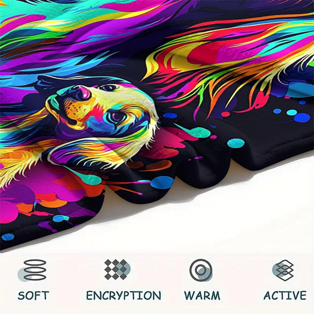 Flaneldecke mit Hundemuster, Hohe Qualität, Bequem für alle Jahreszeiten, Heimdekoration, Wärme und Komfort, Perfekt für Weihnachtsgeschenke