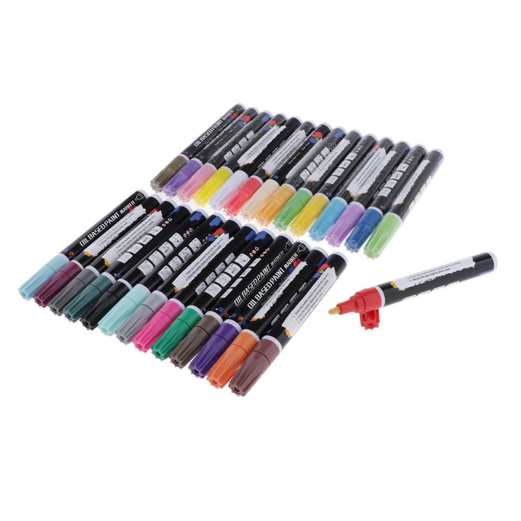 

18/28pcs 0.5mm Acrylic Pen Oil Based Painting Scrapbooking Ceramic