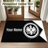 Crystal Velvet Square Rug Custom NameEintracht Frankfurt Pattern Non Slip Home Floor Decor Rug
