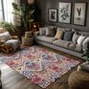 Geometric Pattern Area Rug Non-Slip Floor Mat Washable Modern Living Room Carpet Home Decor Bohemian Style Entryway Rug Indoor O