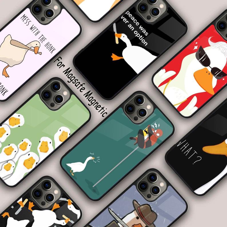 Cartoon Cute Goose Magnetic Phone Case For APPLE iPhone 17 Air 16 14 13 12 Pro Max 15 Plus Wireless Charge With MagSafe Cover
