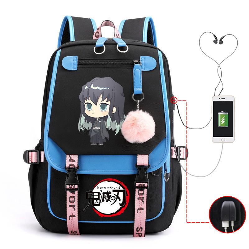 Demon slayer ghost extermination column student schoolbag junior high school student primary school student middle school student backpack