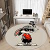 1pc Bugs Bunny Office Round Area Rug, Under Office Chairs Bedroom Living Room Home Decor, Available In Various Sizes