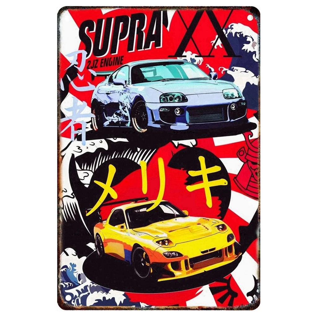 Vintage Metal Tin Signs Classic Car Wall Posters Plate Wall Decor for Home Garden Bars Man Cave Cafe Clubs Retro Posters Plaque