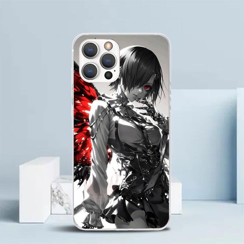 G-Ghoul Tokyo Touka Kirishima Soft Cover for iPhone 16 17 Air 15 14 Pro Max 16E Phone Case 13 Mini 12 11 7 SE 8 Print Pattern Fi