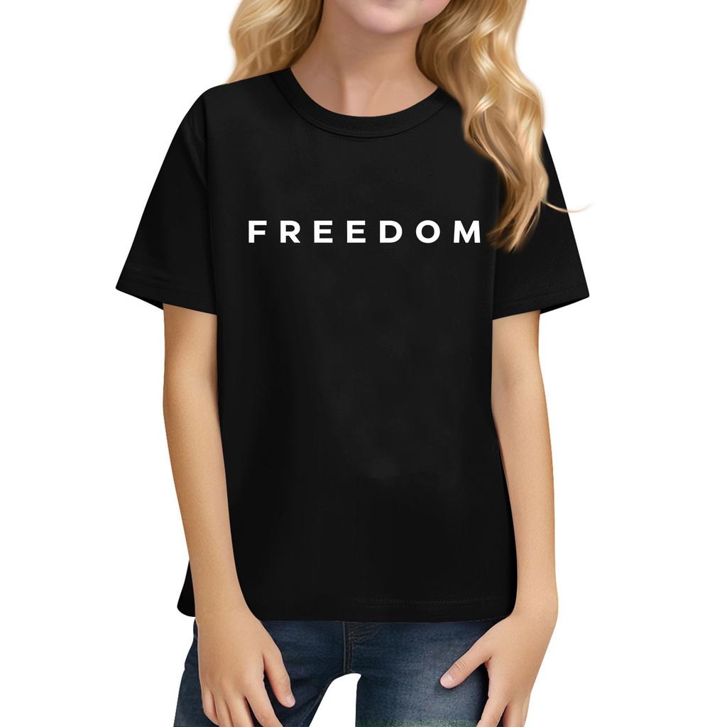 Kid's Casual Daily Printed Top Round Neck T-shirt