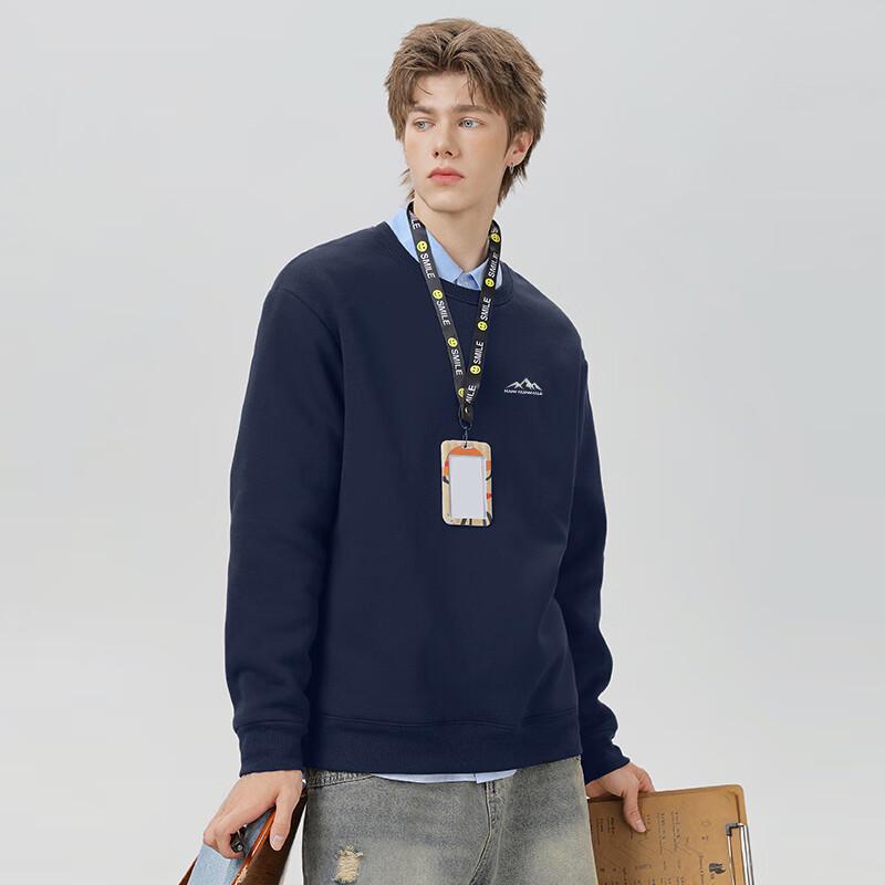 Mark Fairwhale Men's Winter Sherpa Fleece Lined Crew Neck Sweatshirt