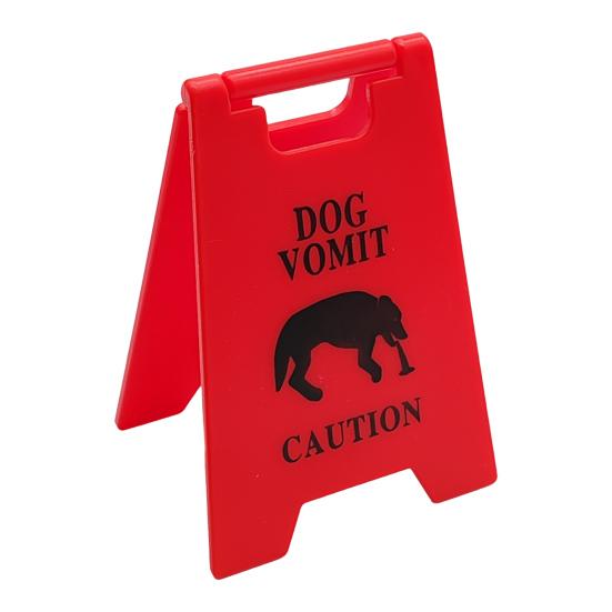 Vorsicht Katzen Erbrochenes Schild Tischaufsteller Warnschild Vorsicht Hund Erbrechen Mini Schild Haustier Vorsicht Schild Streichgeschenk für Tierliebhaber