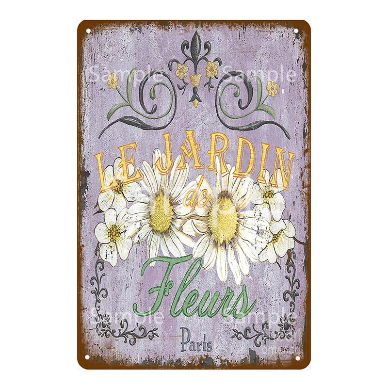 Enjoy Our Garden Kitchen FLowers Metal Tin Sign Farmhouse Home Retro Wall Painting Art Decor Beer Wine Farm Party Poster YL