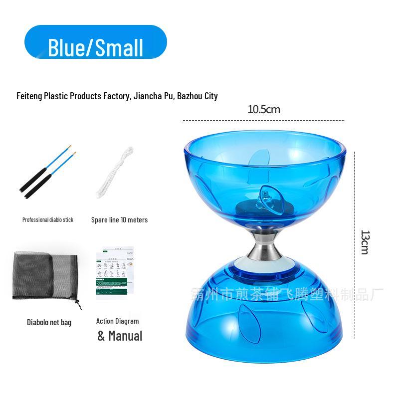Transparent Rubber Bearing Diabolo - Beginner & Student Double-Ended Diabolo