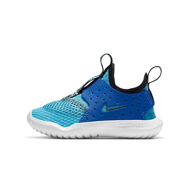 

Nike Flex Runner Breathe Cushioning Anti-Slip And Wear-Resistant Low-Top Running Shoes Blue White Infant And Toddler 25