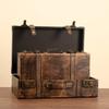 European Retro Leather Storage Box - Handbag, Clothes, and Travel Photography Prop Organizer