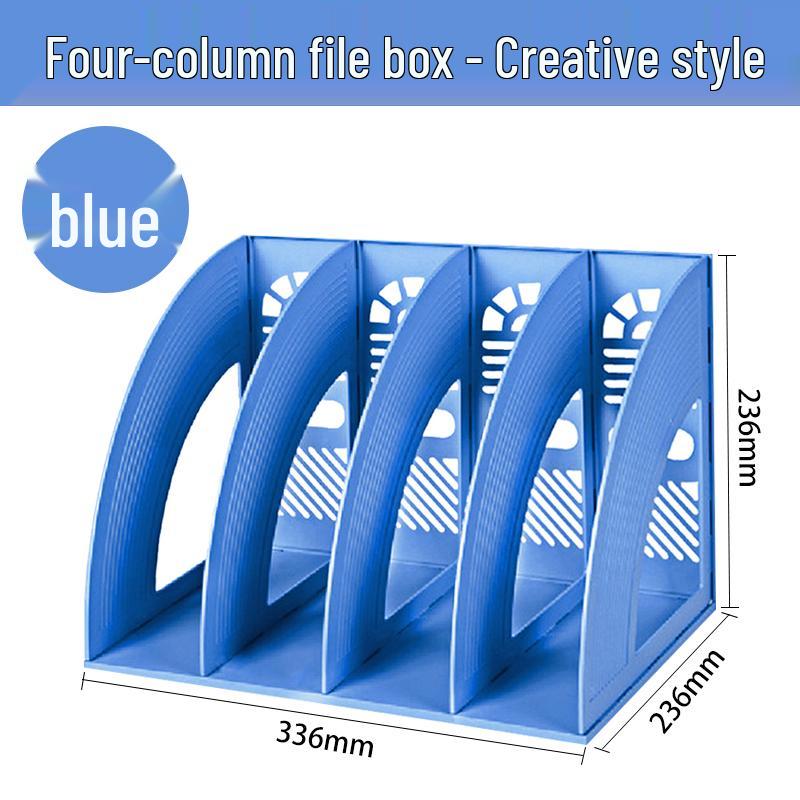 Four-Tier Desktop File Organizer with Storage Trays for Office Supplies