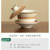 Jingdezhen Imitation Song Ru Kiln Enamel Color Tea Bowl Gold and Jade Full Hall Three Talent Cover Bowl Ceramic KungFu Tea Bowl
