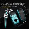 Zinc Alloy Solid Color Key Case For Mercedes Benz Keychain Shell Cover CLS GLA GLB GLC A C E Class GLE W177 W247 W205 W213 H247