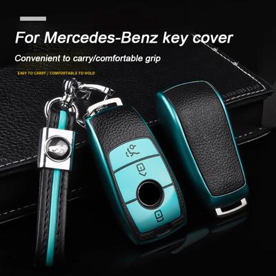 Zinc Alloy Solid Color Key Case For Mercedes Benz Keychain Shell Cover CLS GLA GLB GLC A C E Class GLE W177 W247 W205 W213 H247