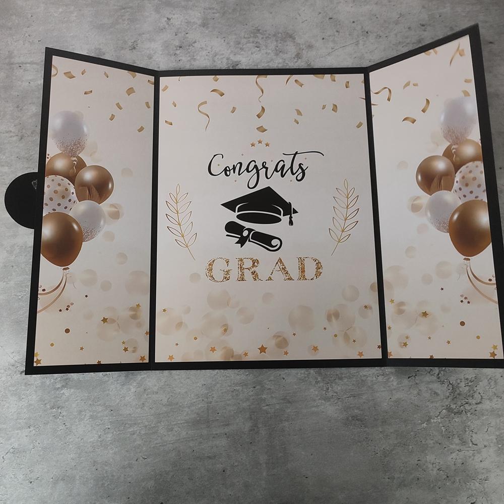 Gold & Silver Balloon Congrats Grad Guest Book Alternative - Graduation Party Decorations 3 Colors Available