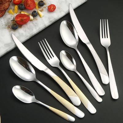Star Diamond Series Stainless Steel Tableware Hotel Steak Knife Fruit Salad Fork Dessert Spoon