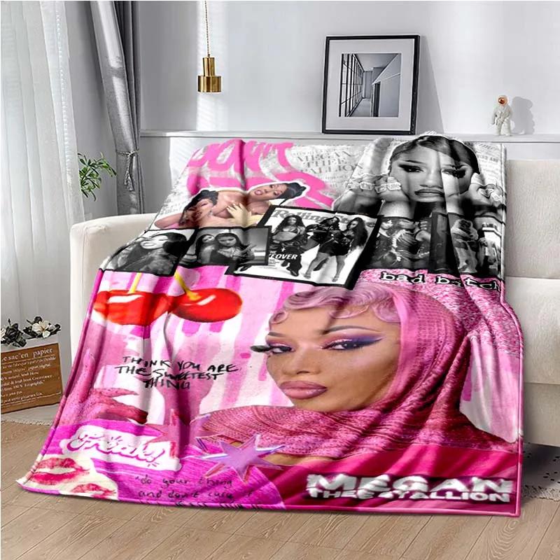 Megan-Thee-Stallion HISS Blanket,Sofa Bde Car Living Room Bedroom Blankets,Decke,frazad,coperta