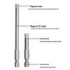 Hex Bit Set for Drills: Super Hard S2 Industrial Extended Screwdriver and Wrench Bits