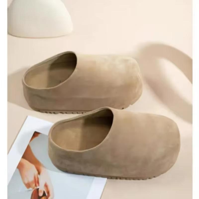Fashion Shoes Woman 2024 Round Toe Clogs Platform Slip-on All-Match New Summer Creepers Slip On Comfortable Concise Slipper Slides