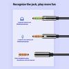 25/50/100Cm Headphone Microphone Audio Converter Y Splitter For Computer 3.5Mm Female To 2 Dual 3.5Mm Male Headphone Mic