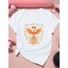 European Size Phoenix with Floral Elements Women's Plus Size Sports Short Sleeve T-Shirt