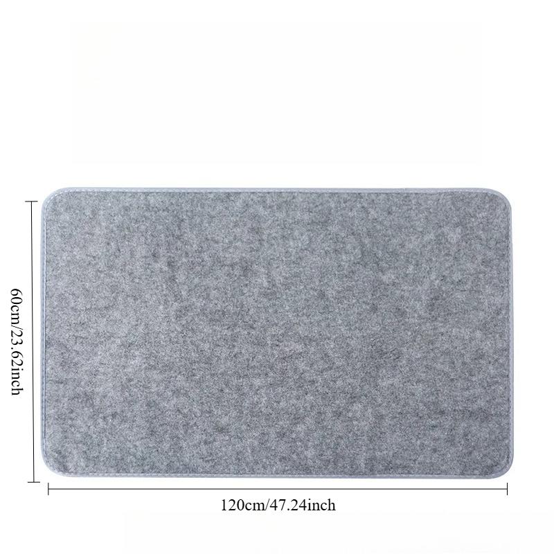 1pc Calligraphy Felt Mat, Thick Desk Pad for Chinese/Japanese Painting & Sumi Ink Writing on Xuan Paper, Gray Protector,feutrine