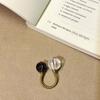 Dopamine Crystal Pumpkin Open Rings Versatile Jewelry Gifts Trendy Hand Decoration  for Women