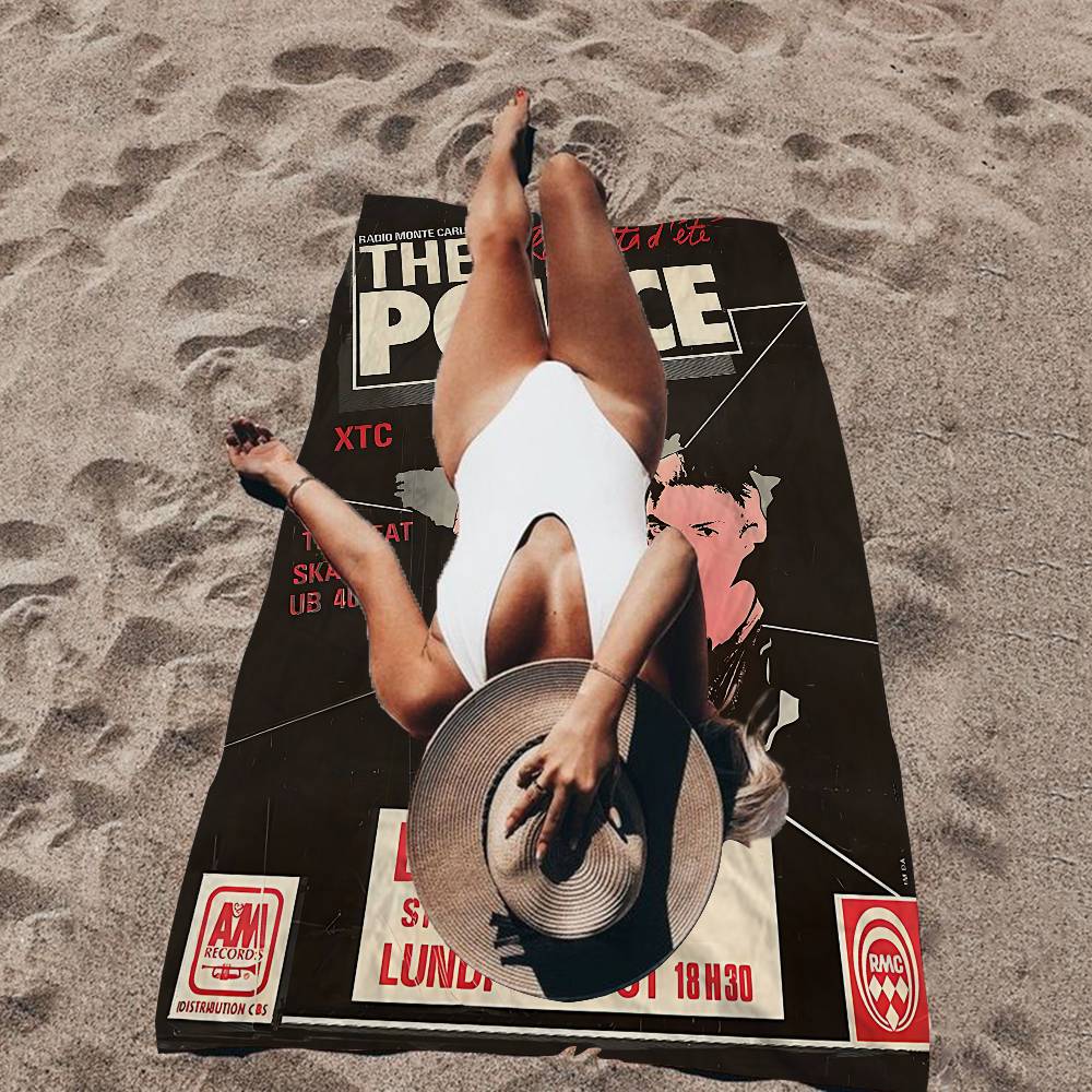 Rock Band The P-police Big Microfiber Beach Towels Quick Dry Towel Sand Beach Towels Pool Towel for Travel Swim Pool Yoga