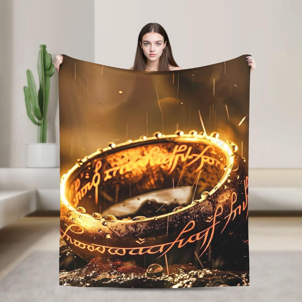 L-Lords Of The R-Rings Plush Blanket Students Flannel Bedding Throws For Living Room Super Warm Design Quality Bedspread Gift