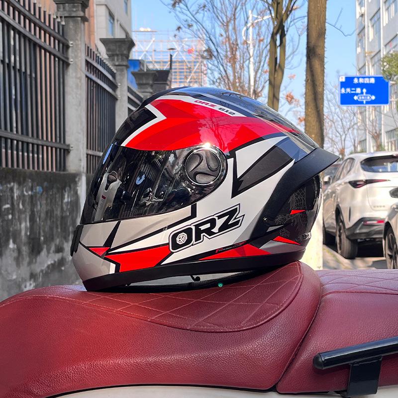 Motorcycle helmet full helmet men and women winter warm safety four seasons knight electric vehicle locomotive full